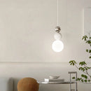 suspension nordique en verre blanc fil réglable luminaire décoratif