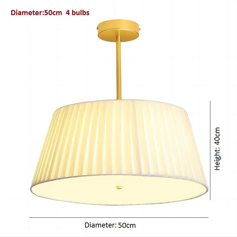 Plafonnier en tissu Simple nordique tout en cuivre - vue 10 sur 11