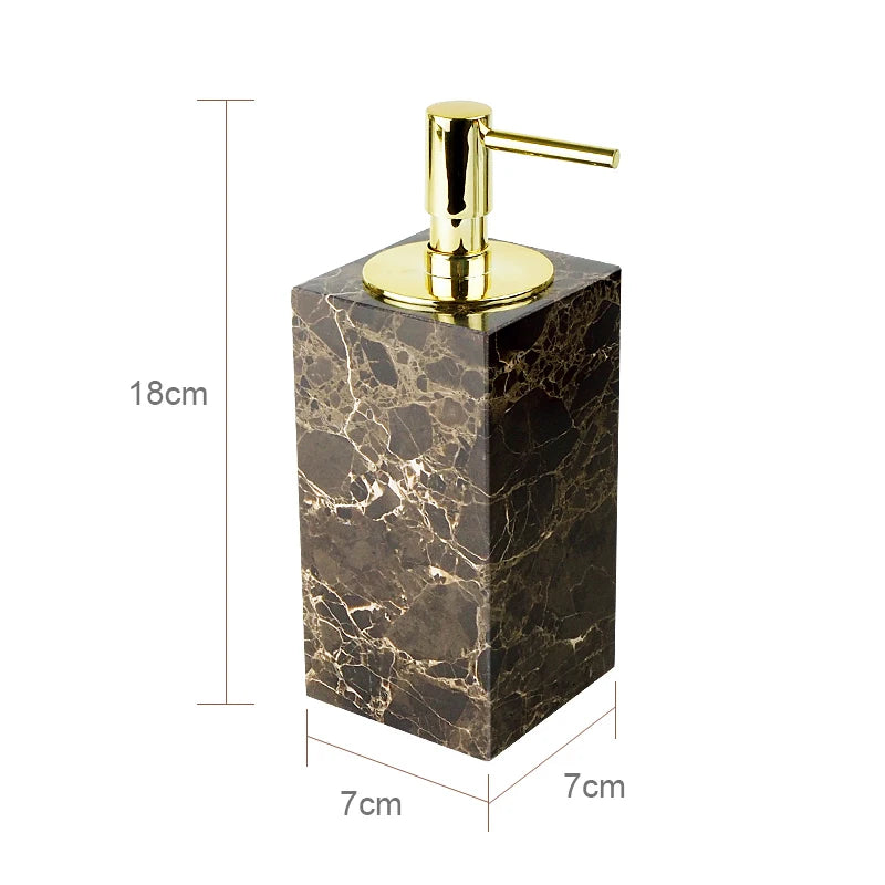 accessoires de salle de bain en marbre naturel ensemble luxe - vue 24 sur 27