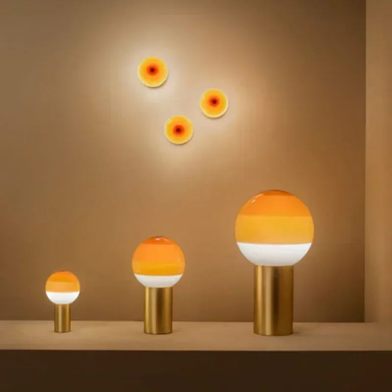 lampe de bureau nordique led en verre pour hôtel restaurant - vue 4 sur 7