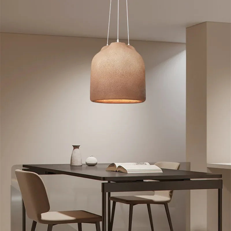 Designer Dining Room Wabi Sabi Chandelier Coffee Model House Personality LED Decor Light Creative Table Bar Kitchen Pendant Lamp - vue 3 sur 9