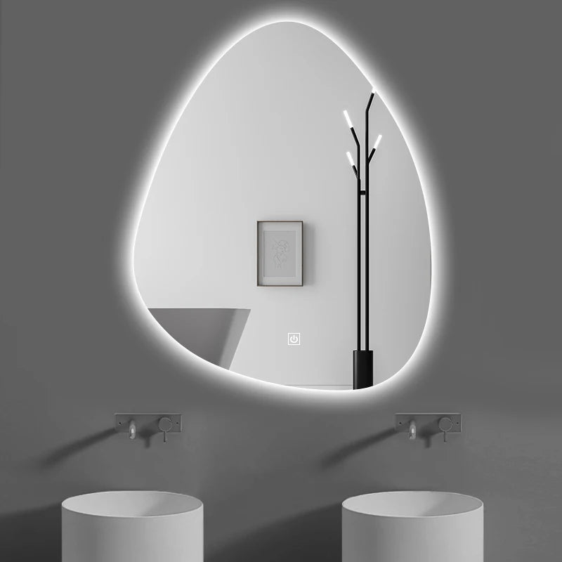 miroir intelligent multifonction avec haut-parleur bluetooth et éclairage réglable - vue 2 sur 13