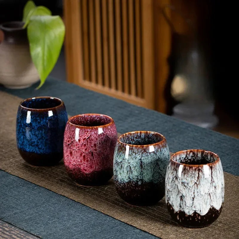 Tasse à thé céramique style tianmu kung fu