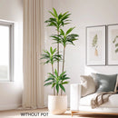 Set of 3 artificial dracaena plants for realistic decoration