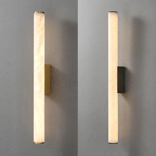 applique murale minimaliste en marbre et cuivre design moderne élégant - vue 5 sur 14