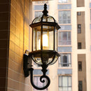 Waterproof Outdoor Wall Light, Retro Aluminum & Glass, IP54, E27 Bulb Max 100W, Wall-Mounted for Garden, Patio, and Yard Use