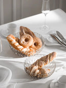 Nordic Stainless Steel Fruit and Vegetable Basket, Bread Baskets for Kitchen, Restaurant, Hotel, Coffee Table, Home Decoration