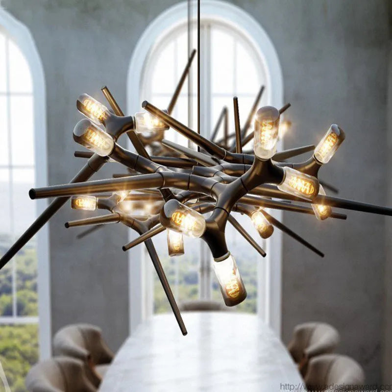 lustre de luxe post-moderne nordique pour villa personnalisé - vue 3 sur 11