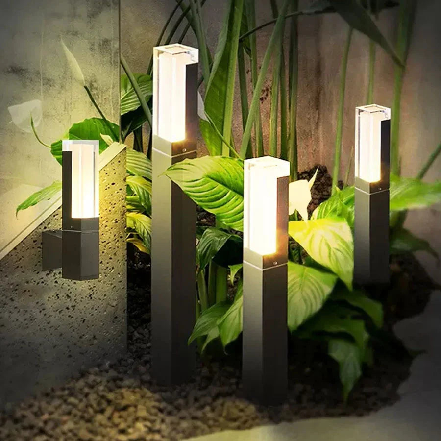 Bornes lumineuses LED avec détecteur de mouvement PIR