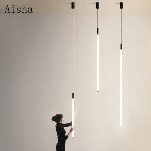 Minimalist nordic design LED pendant light for decorative interiors - vue 2 sur 11