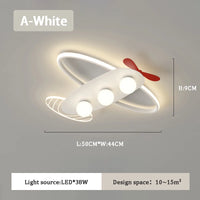 plafonnier lumineux avion moderne pour chambre d'enfants