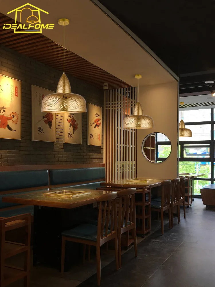 suspension en or design saoudien pour restaurant café et magasin - vue 4 sur 10