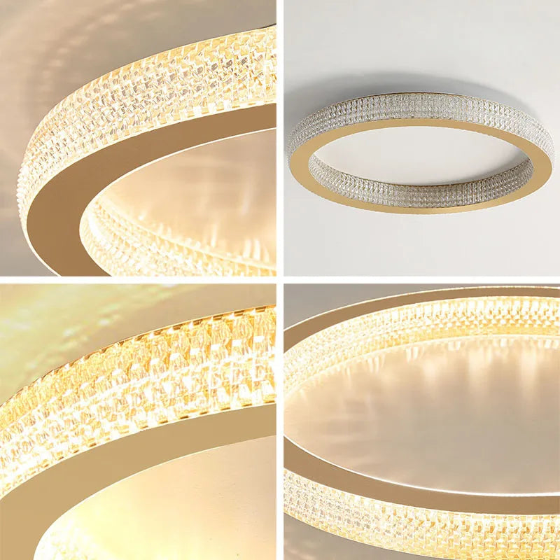 Minimalist crystal Nordic ceiling light for elegant interiors - vue 6 sur 8
