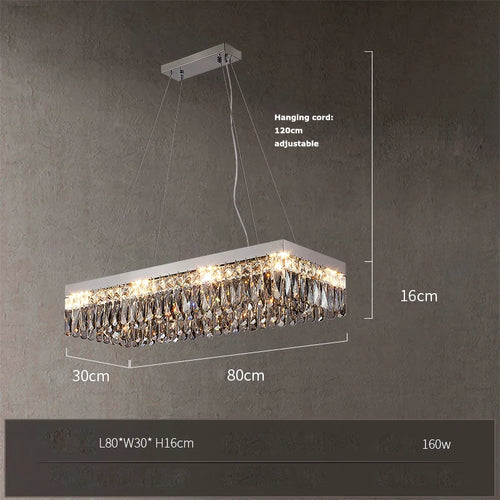 plafonnier led cristal doré chromé intensité variable design moderne - vue 10 sur 18