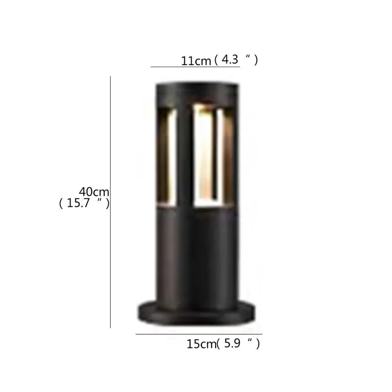 lampe de jardin extérieure led étanche design contemporain pour villa - vue 23 sur 47