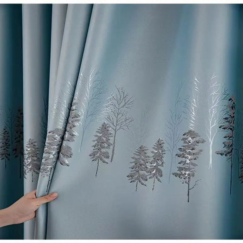 Rideau jacquard épais occultant sur mesure pour chambre
