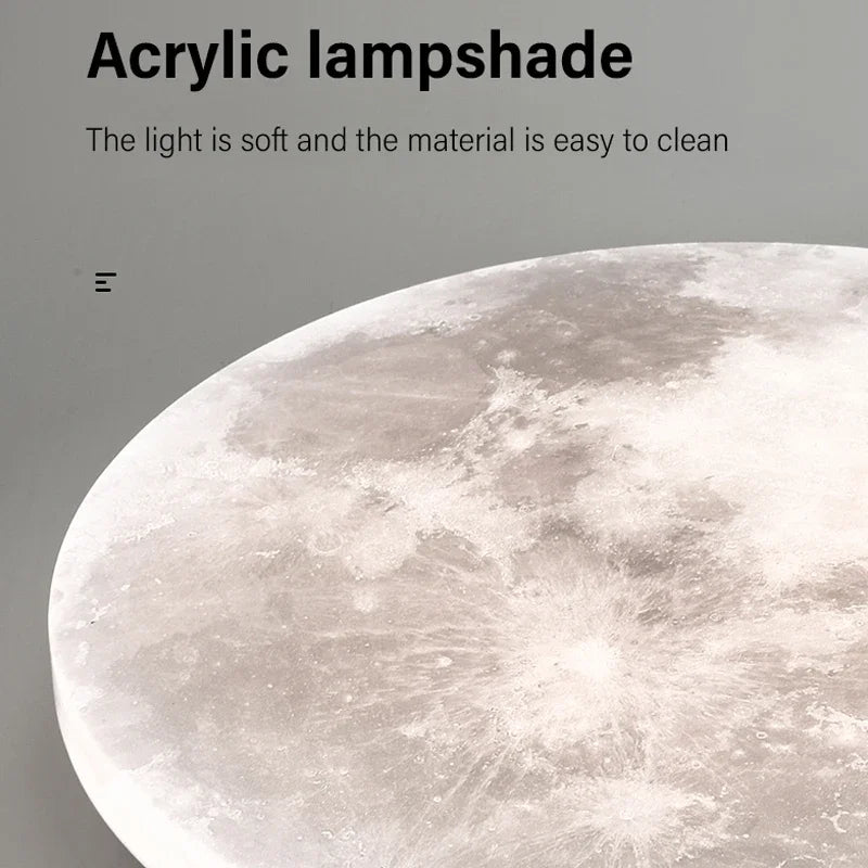 plafonnier design moderne en forme de lune pour intérieur créatif - vue 6 sur 10