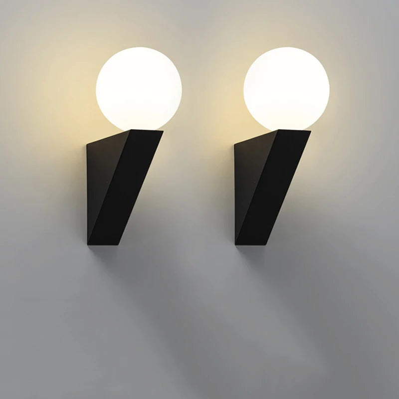 applique murale moderne en verre pour intérieur avec éclairage led