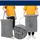 45L Slimline Laundry Hamper with Lid, Family Bathroom Life Clothes Pants Storage Dirty Clothes Basket Folding Laundry Basket