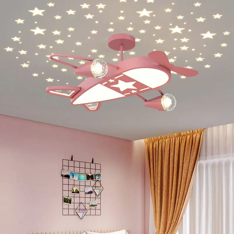 plafonnier ciel étoilé avion pour chambre d'enfant créatif - vue 5 sur 10