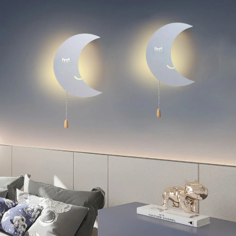 Lampe Murale de lune Rechargeable Mobile moderne pour Wandleuchte Applique Murale Wandlamp Kinkiet lumières - vue 5 sur 9