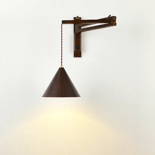 applique murale pliable vintage japonaise avec interrupteur led