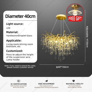 Designer crystal pendant chandelier for an elegant interior