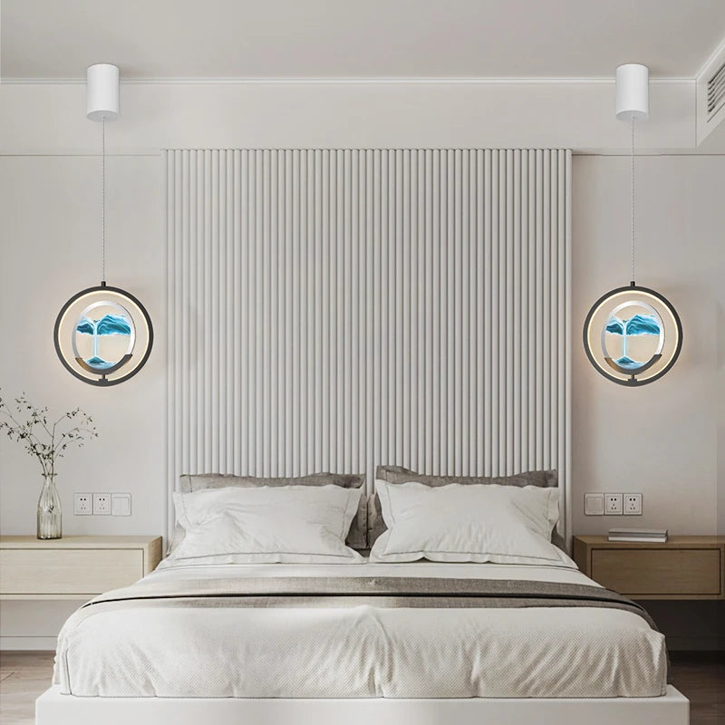lustre créatif double tête style nordique sables mouvants - vue 4 sur 10
