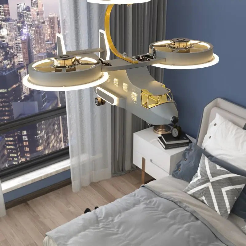 plafonnier led moderne pour chambre d enfant garçon - vue 6 sur 7