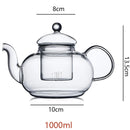 Théière verre résistant chaleur avec infuseur intégré