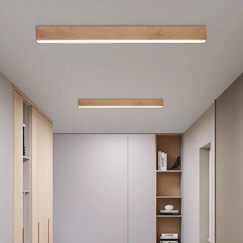 Lustre led bois nordique minimaliste