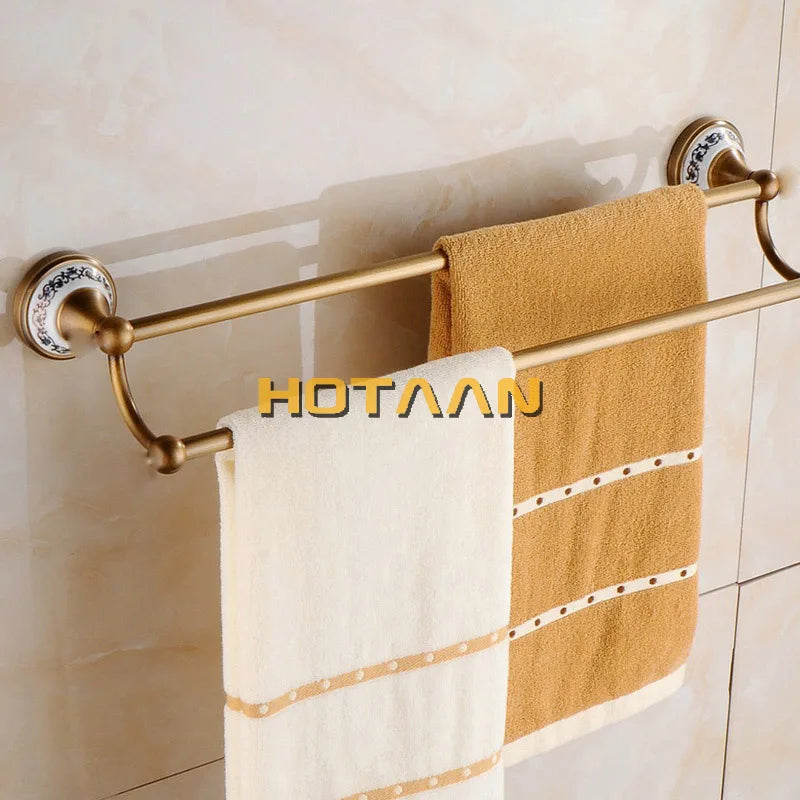 ensembles daccessoires en laiton massif pour salle de bain rétro - vue 4 sur 20