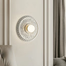 applique murale rétro haute gamme avec abat-jour en verre blanc