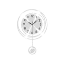 Circular hollow swinging wall clock with Arabic numeral scale clock, living room, bedroom, office, home decoration clock