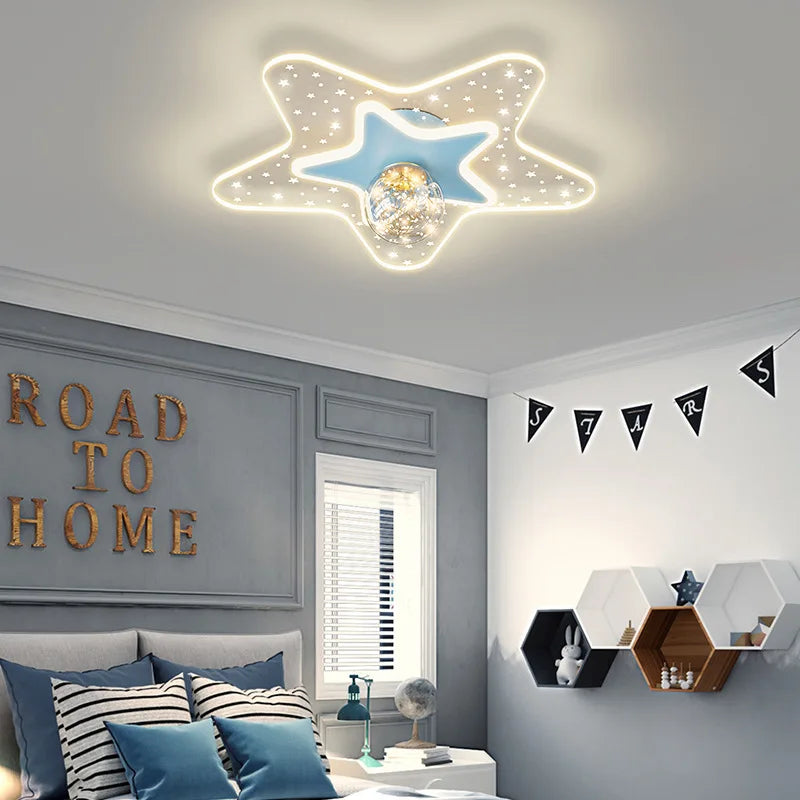 plafonnier ciel étoilé moderne pour chambre d'enfant - vue 4 sur 14