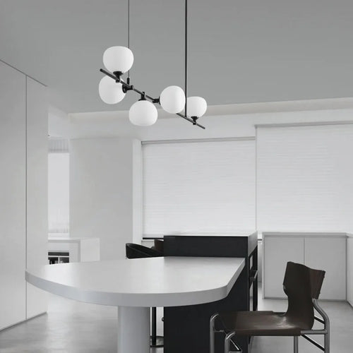 suspension moderne en laiton et verre hauteur réglable