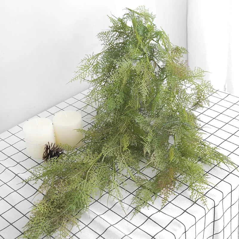 plafonnier décoration nordique en plastique fausses plantes murales - vue 4 sur 9