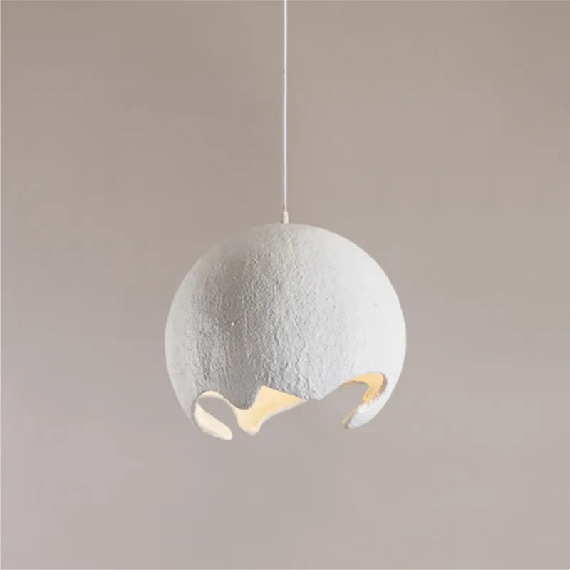 Nordic Wabi Sabi minimalist Japanese design LED chandelier for bar and restaurant - vue 4 sur 13
