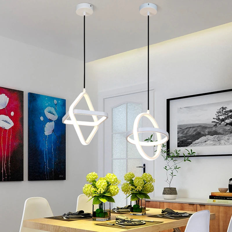 suspension moderne à led design simple et élégant - vue 5 sur 10