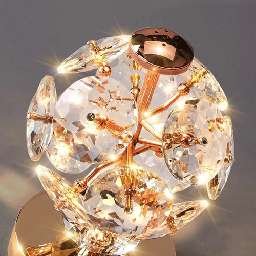 lampe de chevet suspendue cristal lumière gradation télécommande - vue 5 sur 8