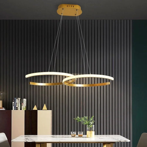 Minimalist Nordic design chandelier for contemporary interiors - vue 2 sur 7