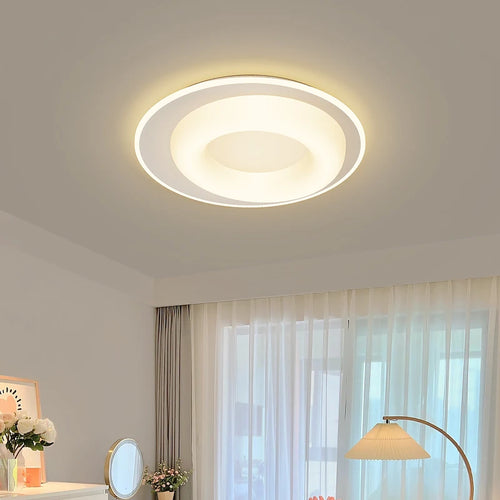 Modern minimalist wood grain Nordic ceiling light - vue 3 sur 14