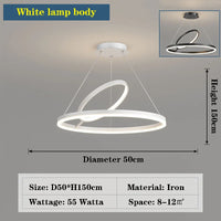 lustre led moderne nordique simple style anneau