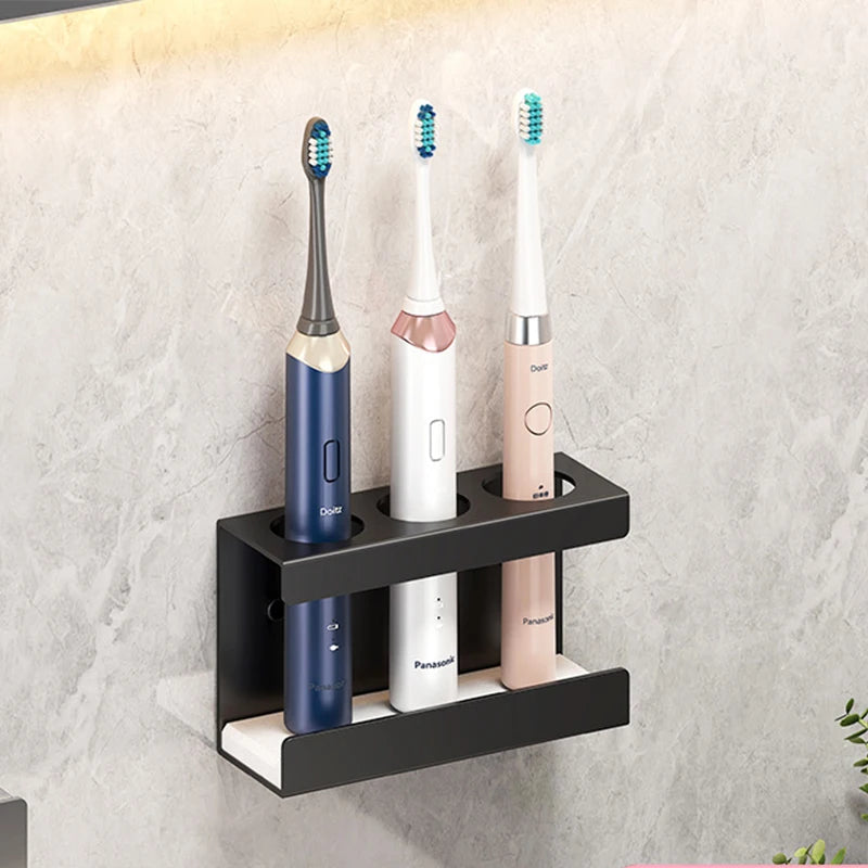 Aluminum Wall Mount Electric Toothbrush Holder for Bathroom, Shower, Toothbrush Hanger Brush Stand, Hanger Bathroom Organizer - vue 12 sur 16