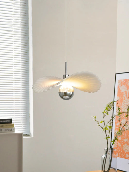 Modern minimalist resin pendant light for indoor and outdoor use - vue 7 sur 12