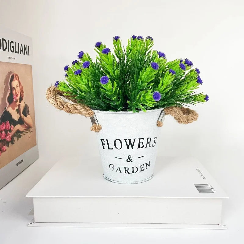 fleur artificielle en pot pour décoration créative et festive - vue 8 sur 10