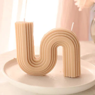 bougies parfumées géométriques en forme de u pour décoration intérieure - vue 20 sur 27