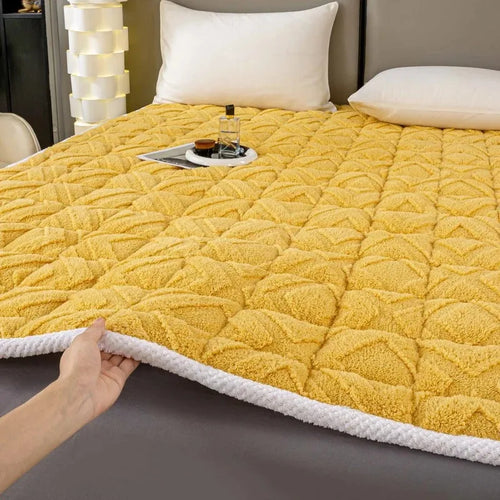 surmatelas doux hiver en velours agneau pour étudiants - vue 5 sur 12