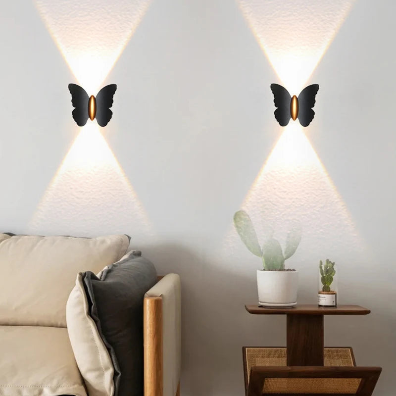 Applique murale LED décor extérieur papillon - vue 5 sur 8