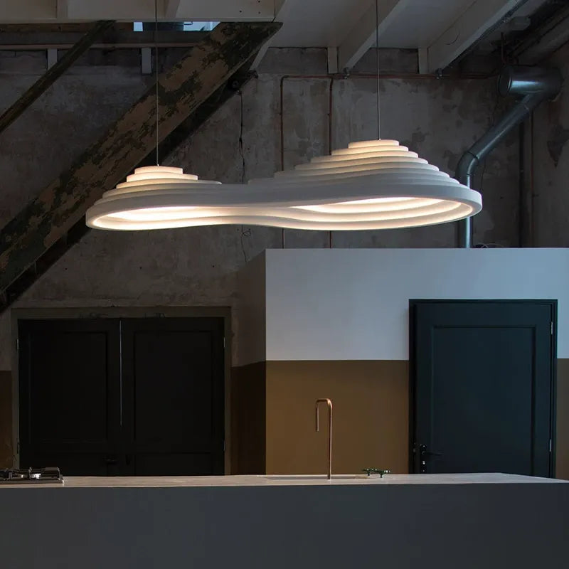 Minimalist Nordic wabi-sabi LED pendant light - vue 2 sur 9